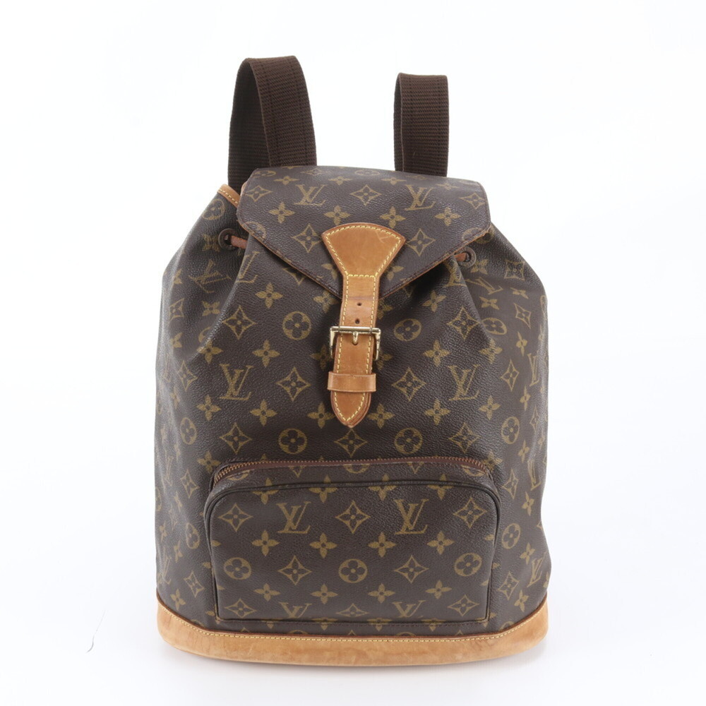 LOUIS VUITTON Brown Monogram Leather Backpack